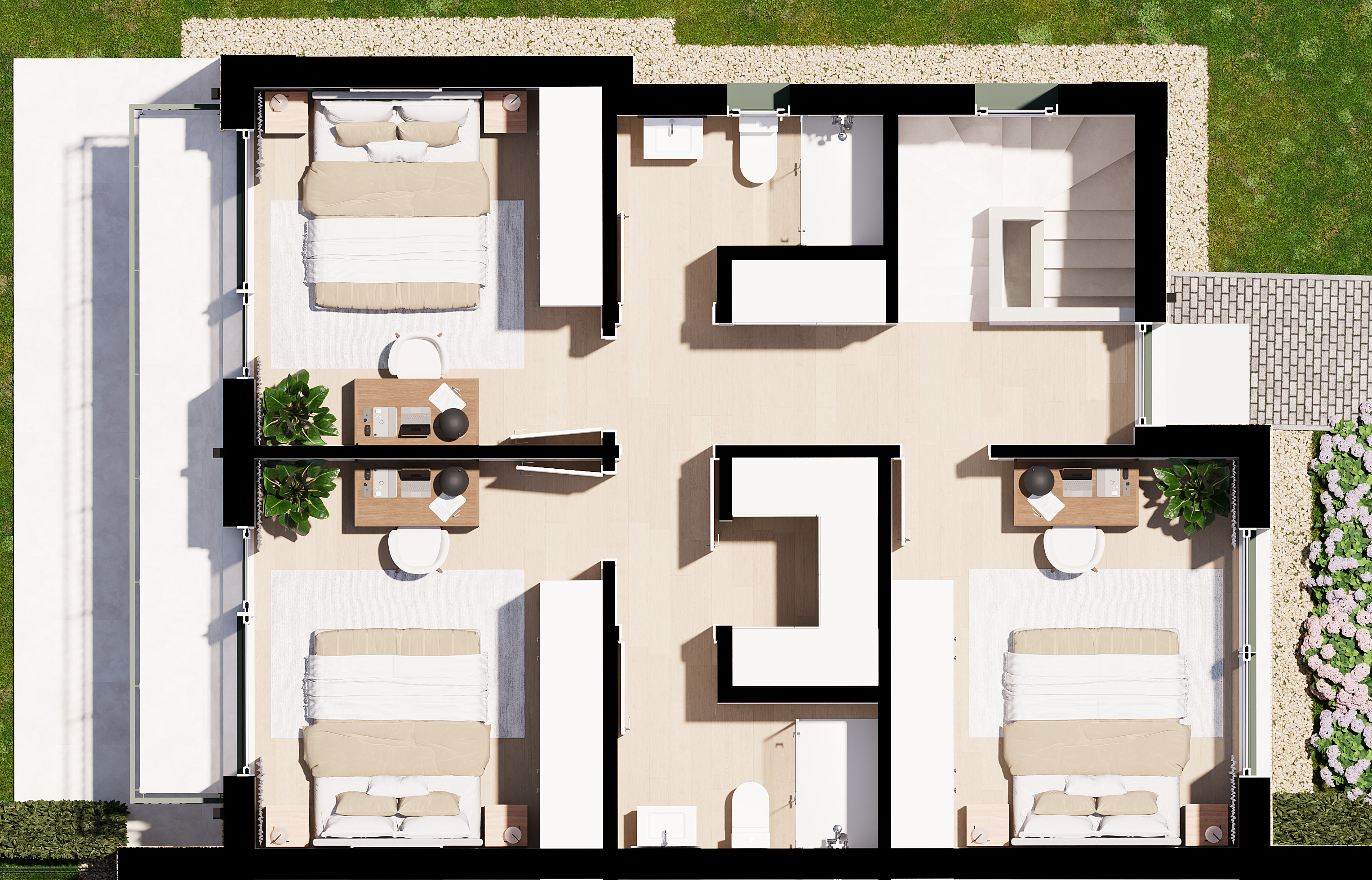Modelo Chalet 04 — planta alta