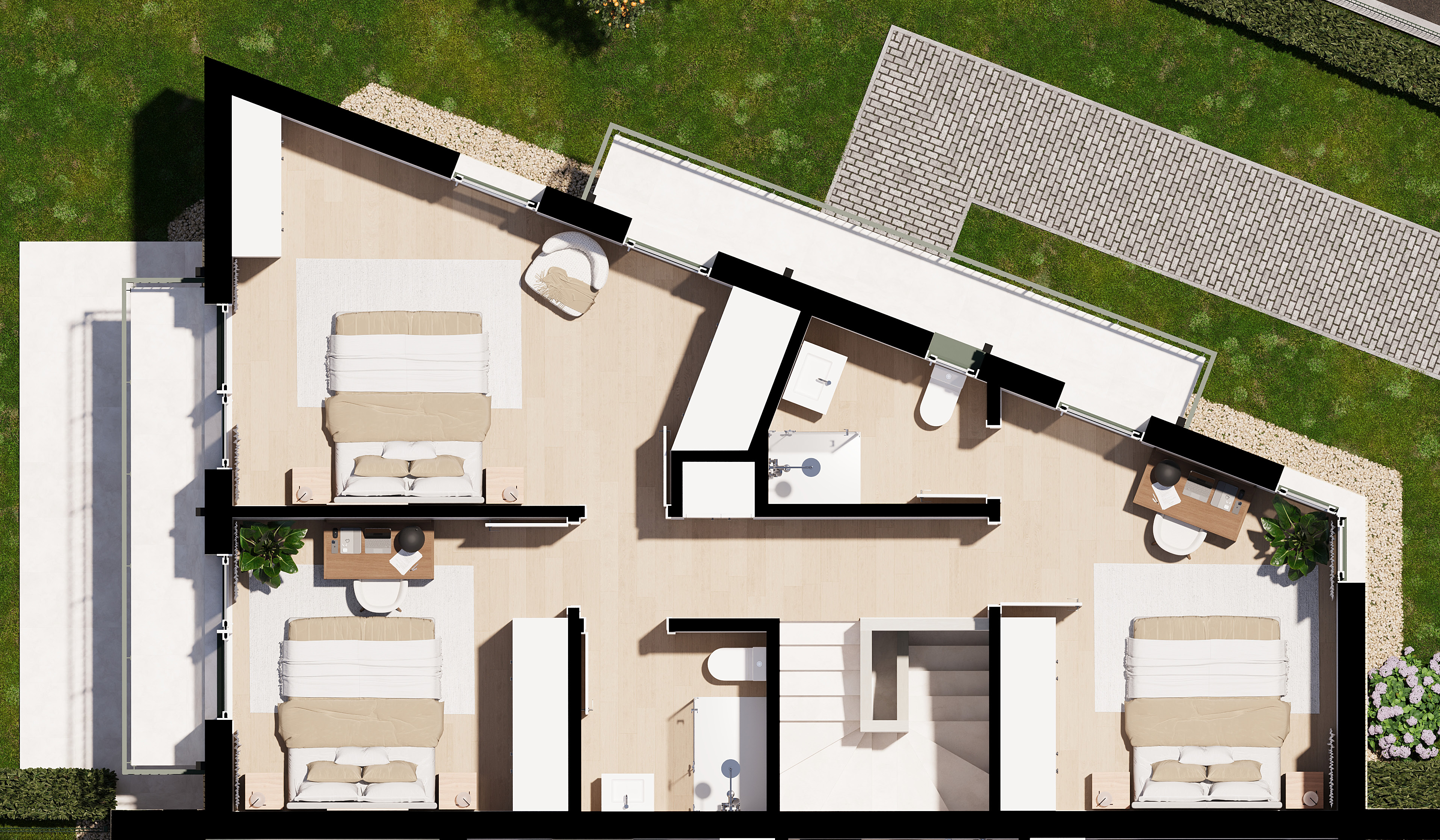 Modelo Chalet 06 — planta alta